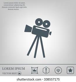 Video camera icon vector