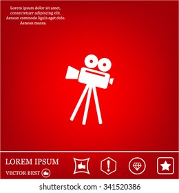 Video camera icon vector