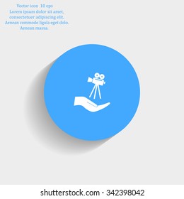 Video camera icon vector