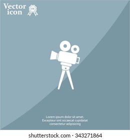 Video camera icon vector