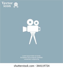 Video camera icon vector