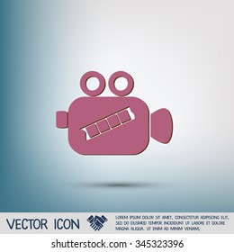 Video camera icon vector