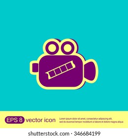 Video camera icon vector