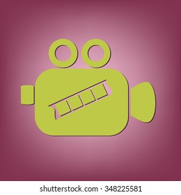 Video camera icon vector