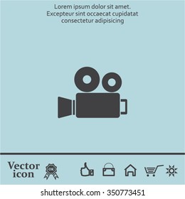 Video camera icon vector