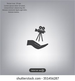 Video camera icon vector