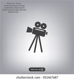 Video camera icon vector