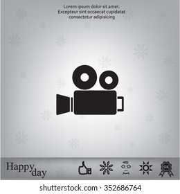 Video camera icon vector