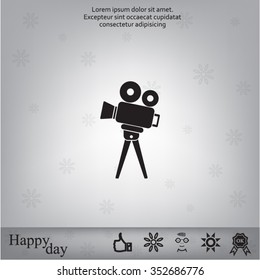 Video camera icon vector