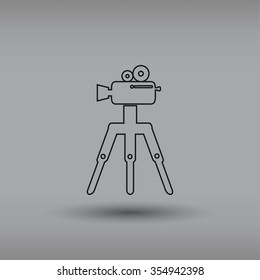 Video camera icon vector