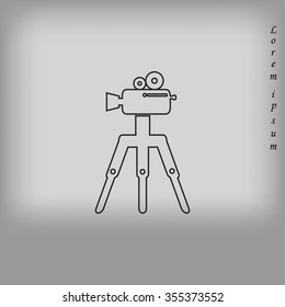 Video camera icon vector