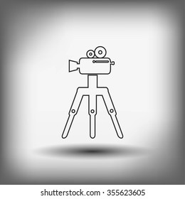 Video camera icon vector