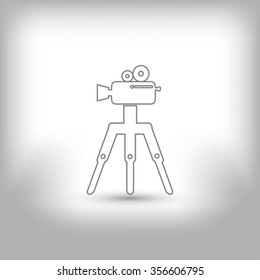 Video camera icon vector