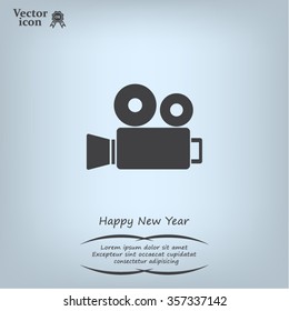 Video camera icon vector