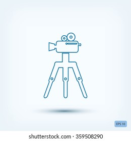 Video camera icon vector