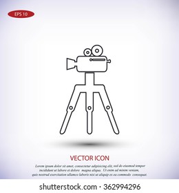 Video camera icon vector