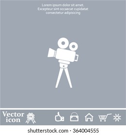 Video camera icon vector