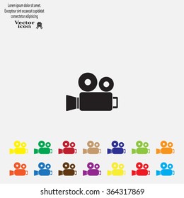 Video camera icon vector