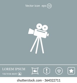 Video camera icon vector