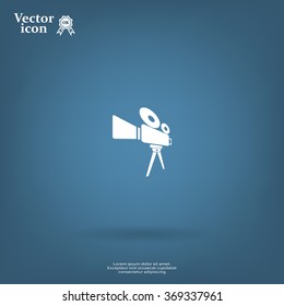 Video camera icon vector