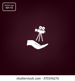 Video camera icon vector