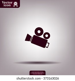 Video camera icon vector