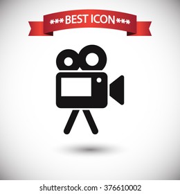 Video camera icon vector