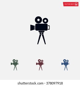 Video camera icon vector