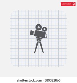 Video camera icon vector