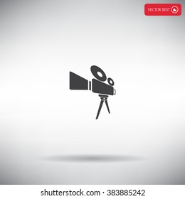 Video camera icon vector