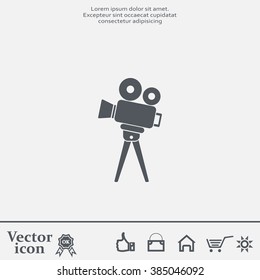 Video camera icon vector