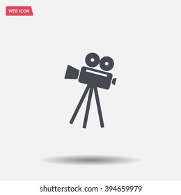 Video camera icon vector