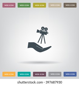 Video camera icon vector