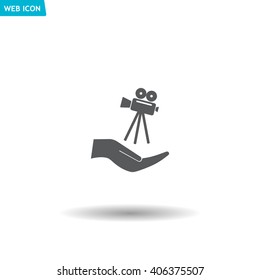 Video camera icon vector