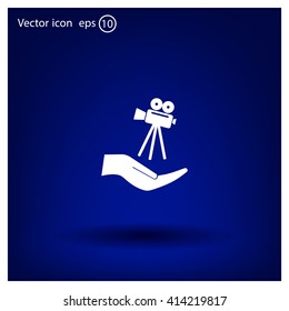 Video camera icon vector