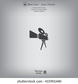 Video camera icon vector