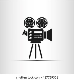 Video camera icon vector.