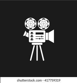 Video camera icon vector.