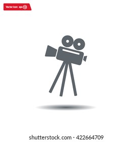 Video camera icon vector