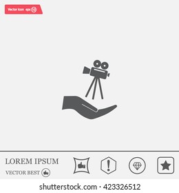 Video camera icon vector