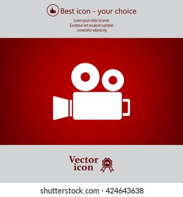 Video camera icon vector
