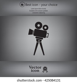 Video camera icon vector