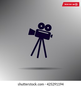 Video camera icon vector
