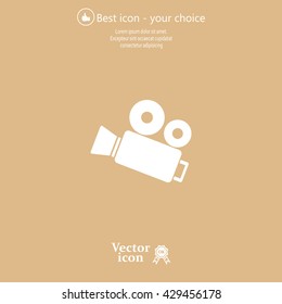 Video camera icon vector