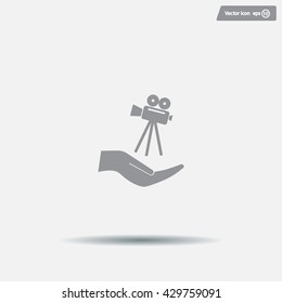 Video camera icon vector