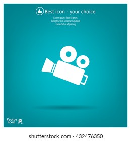 Video camera icon vector