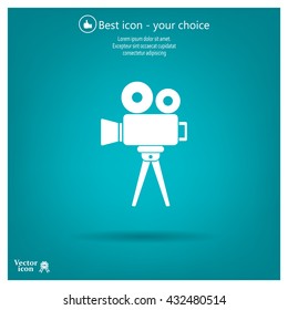 Video camera icon vector