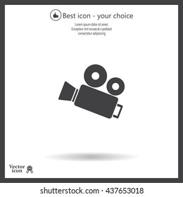 Video camera icon vector