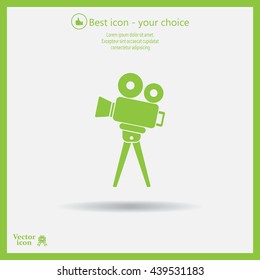 Video camera icon vector