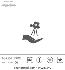 Video camera icon vector